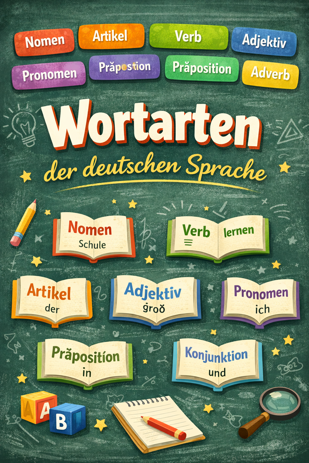 Die Wortarten der deutschen Sprache