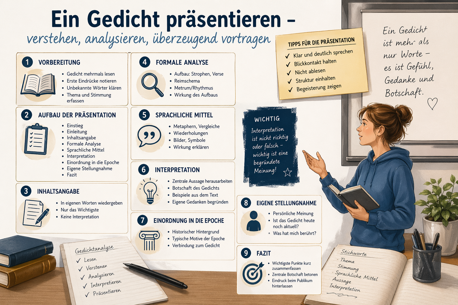 📚 Wie stelle ich ein Gedicht vor und präsentiere es richtig?